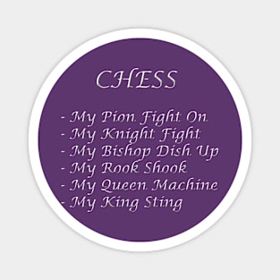 Chess Slogan - Chess Poem Magnet